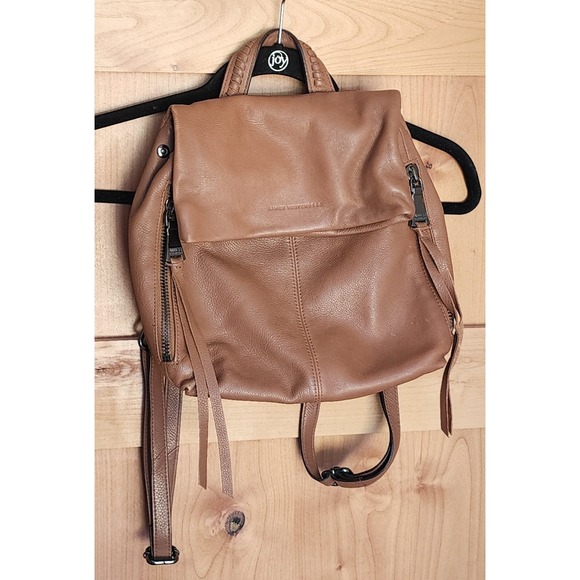 Aimee Kestenberg Tan 100% Leather Backpack Bag Purse Minimalist Classic Minimal main image 7